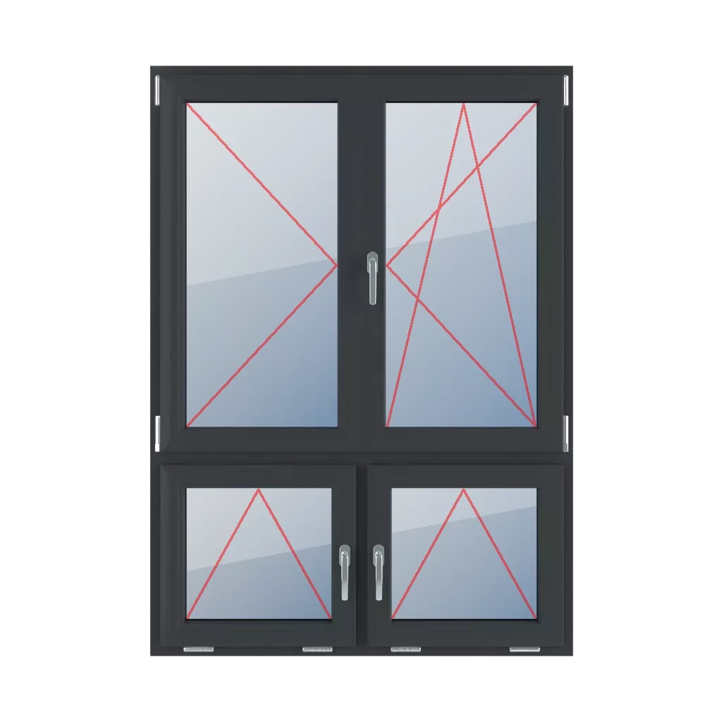 Tilt left, movable mullion, turn-tilt right, tilt handles in the middle windows types-of-windows four-leaf 70-30-vertical-asymmetrical-division-with-a-movable-mullion tilt-left-movable-mullion-turn-tilt-right-tilt-handles-in-the-middle 