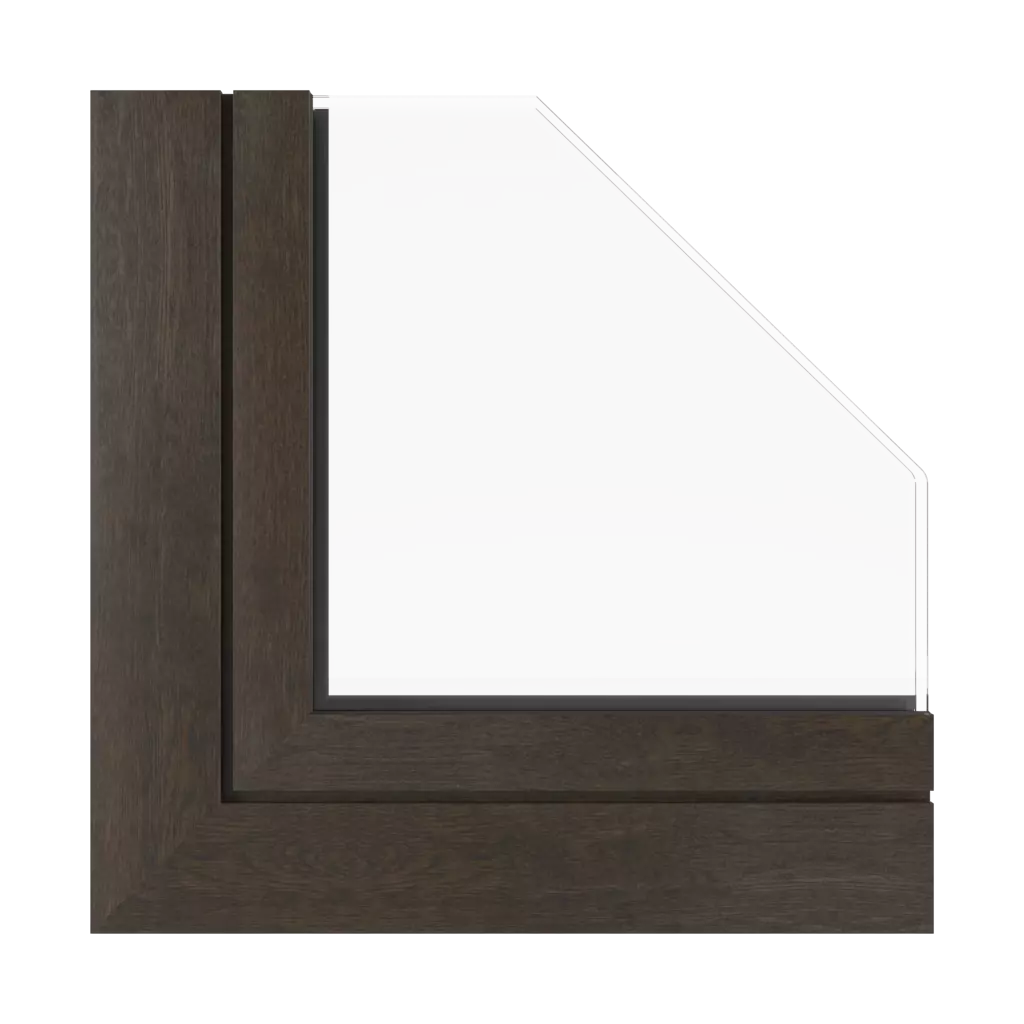 Black walnut windows window-profiles aluprof mb-77-hs