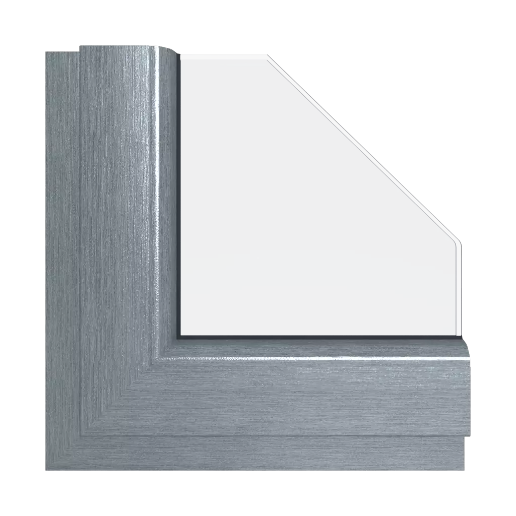 Metallic silver windows window-color schueco-colors metallic-silver interior