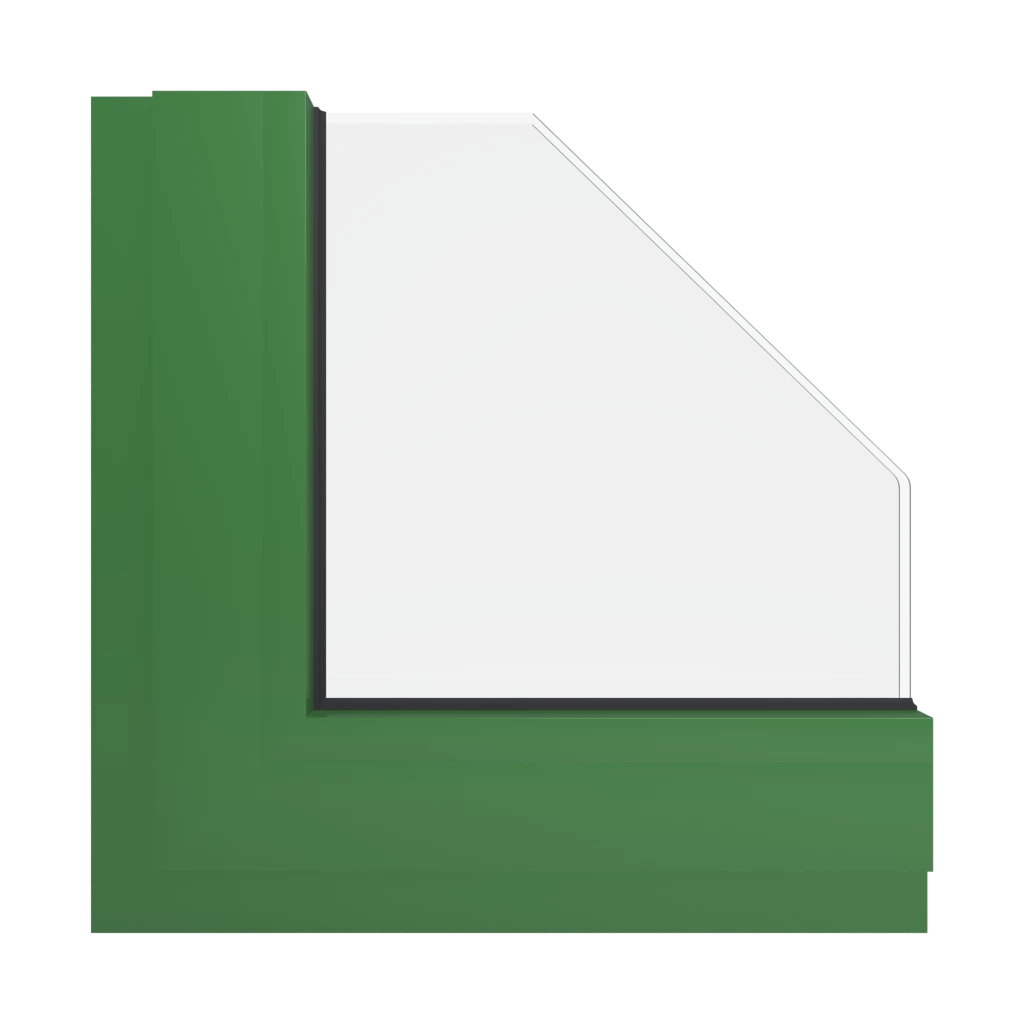 RAL 6010 Grass green windows window-color aluminum-ral ral-6011-reseda-green interior